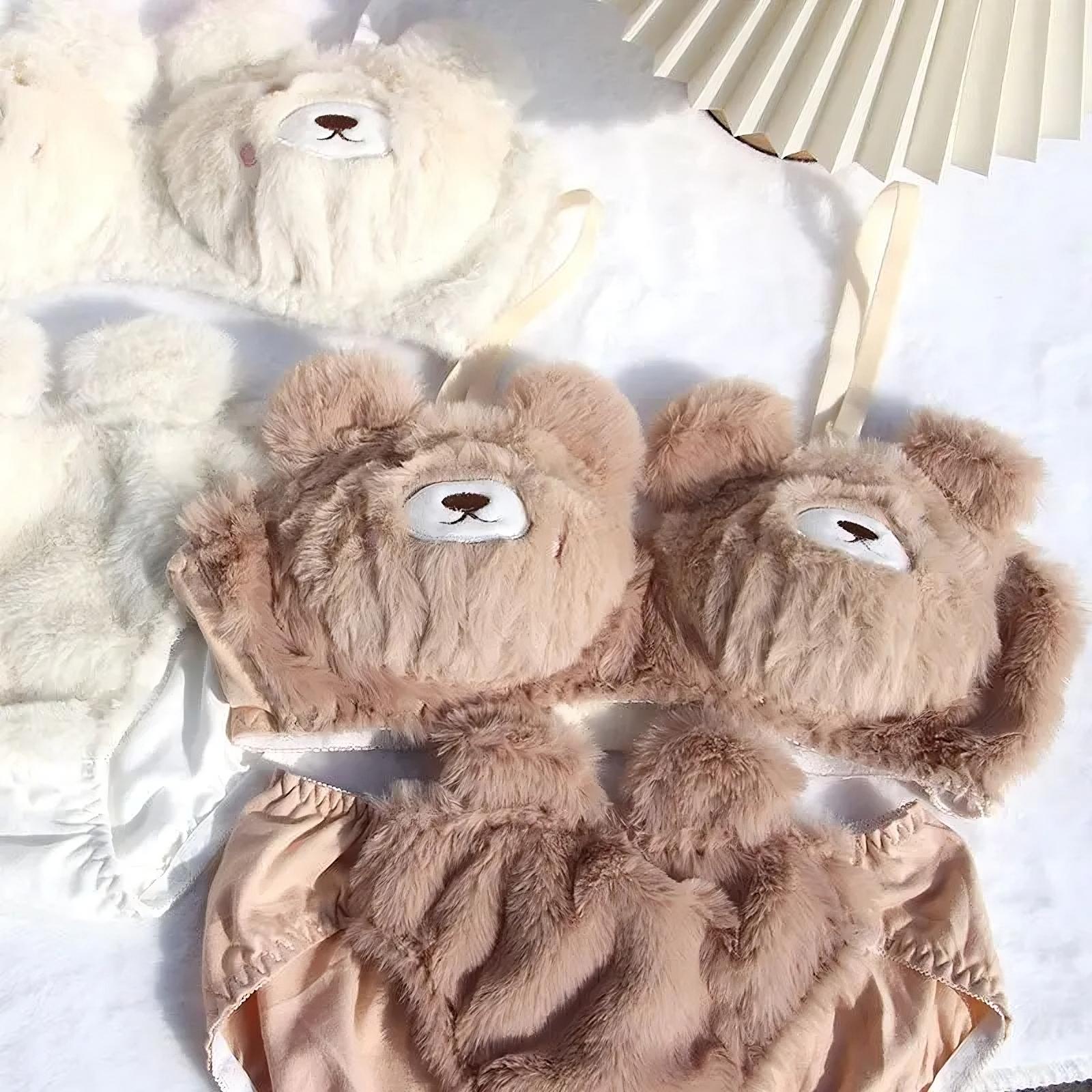Plush Bra Lingerie Set